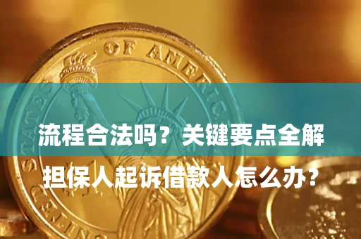 北京

担保人起诉借款人怎么办？流程合法吗？关键要点全解析