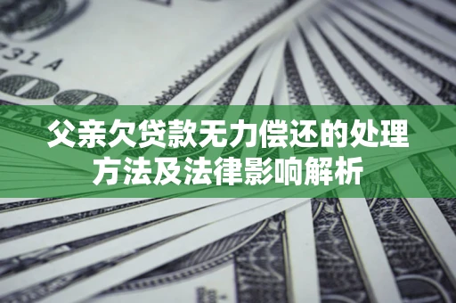 北京父亲欠贷款无力偿还的处理方法及法律影响解析